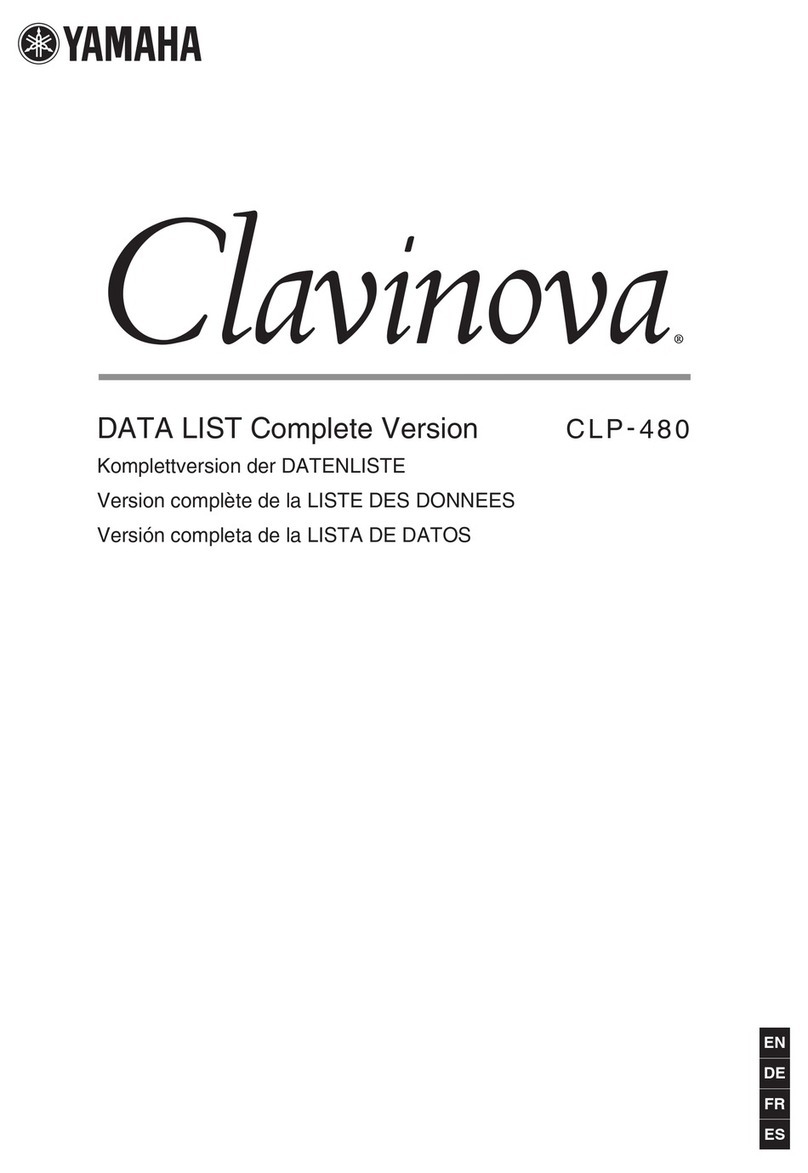 Yamaha Clavinova CLP-480 Instruction Manual