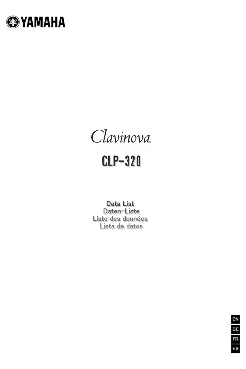 Yamaha Clavinova CLP-320 Data list