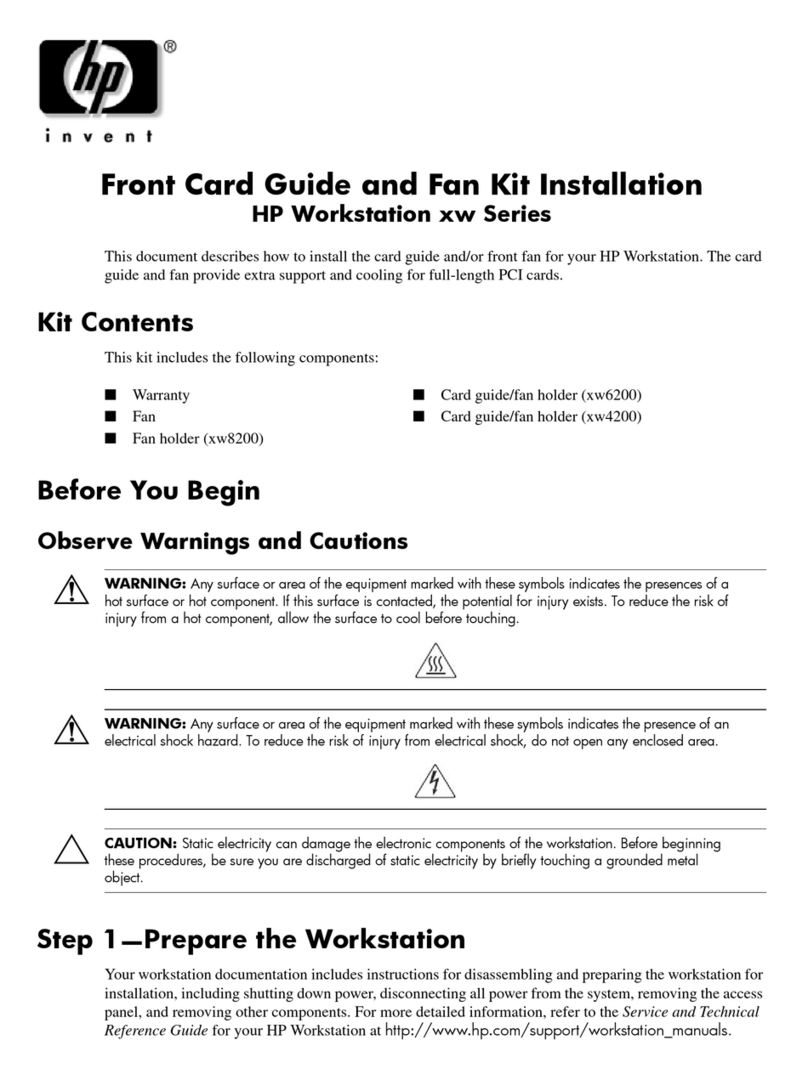 HP Xw8200 - Workstation - 1 GB RAM User manual