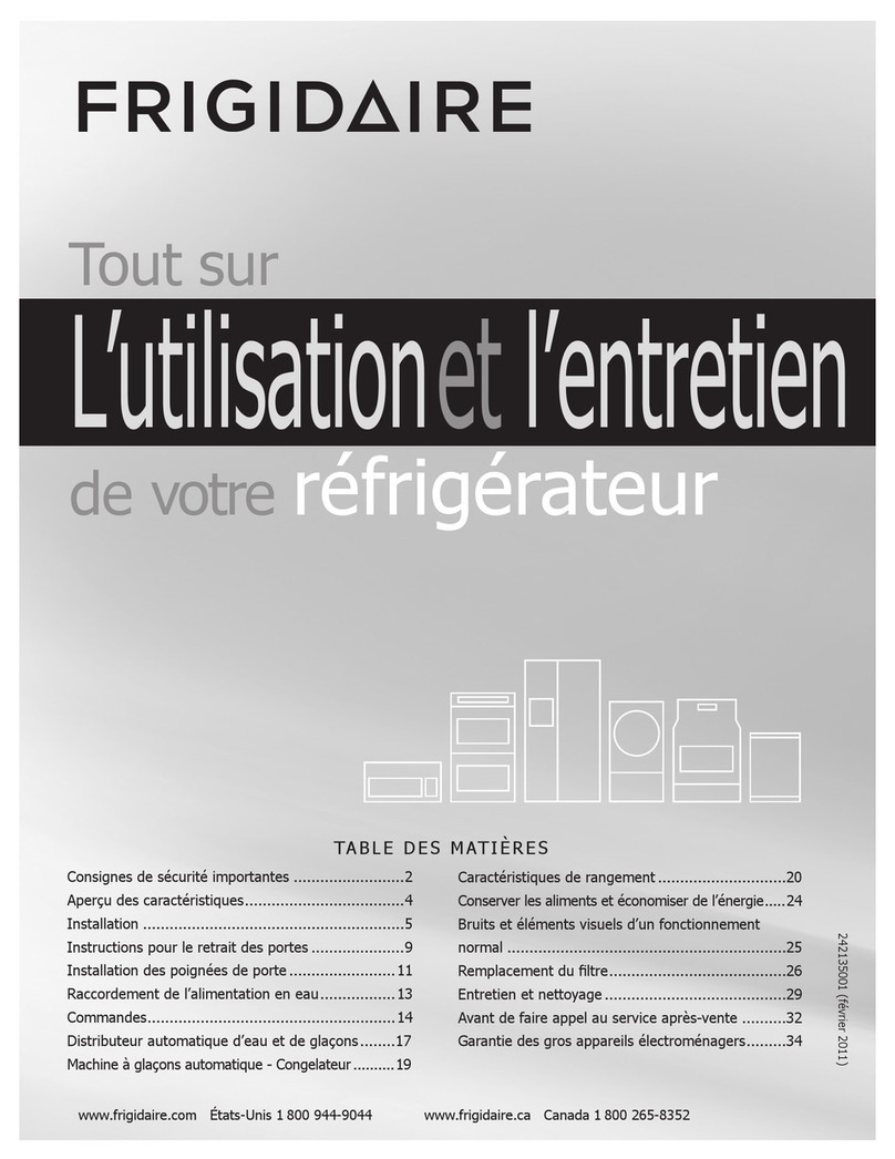 Frigidaire FGHF2378ME l'utilisation et l'entretien Frigidaire FGHF2378ME l'utilisation et l'entretien