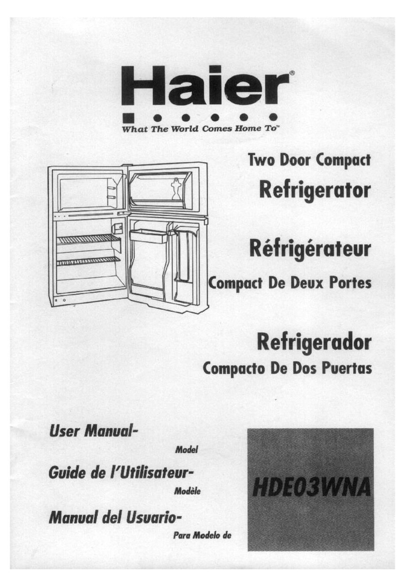 Haier HDE03WNAWW User manual Haier HDE03WNAWW User manual