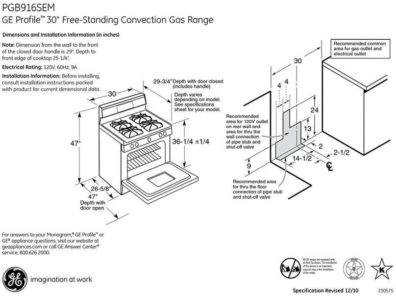 GE Profile PGB916SEMSS Manual