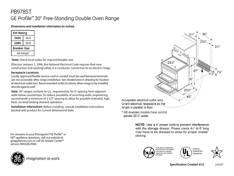 GE Profile PB978STSS Manual GE Profile PB978STSS Manual