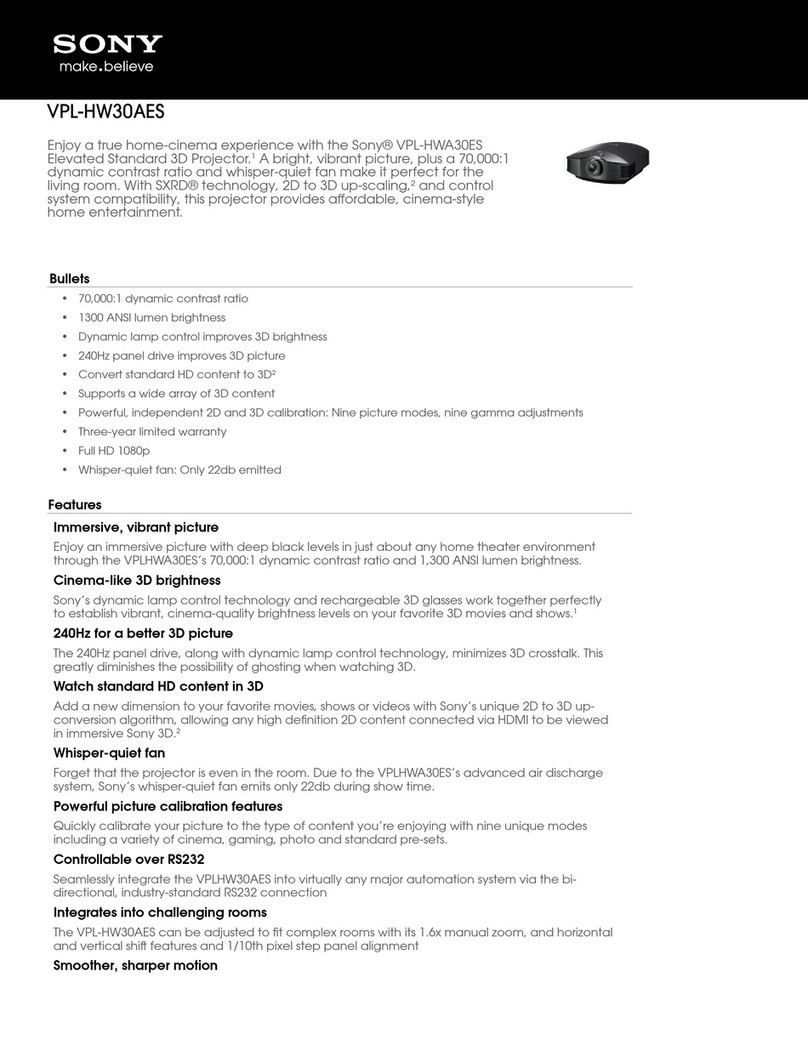 Sony VPL-HW30AES User manual