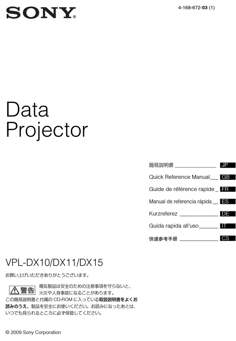 Sony VPL-DX10 Service manual