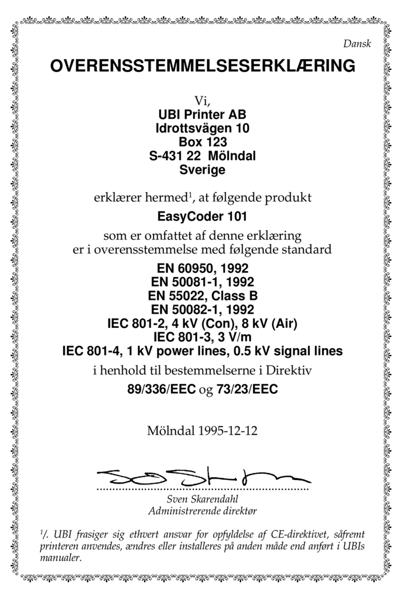 UBI EasyCoder 101 Manual