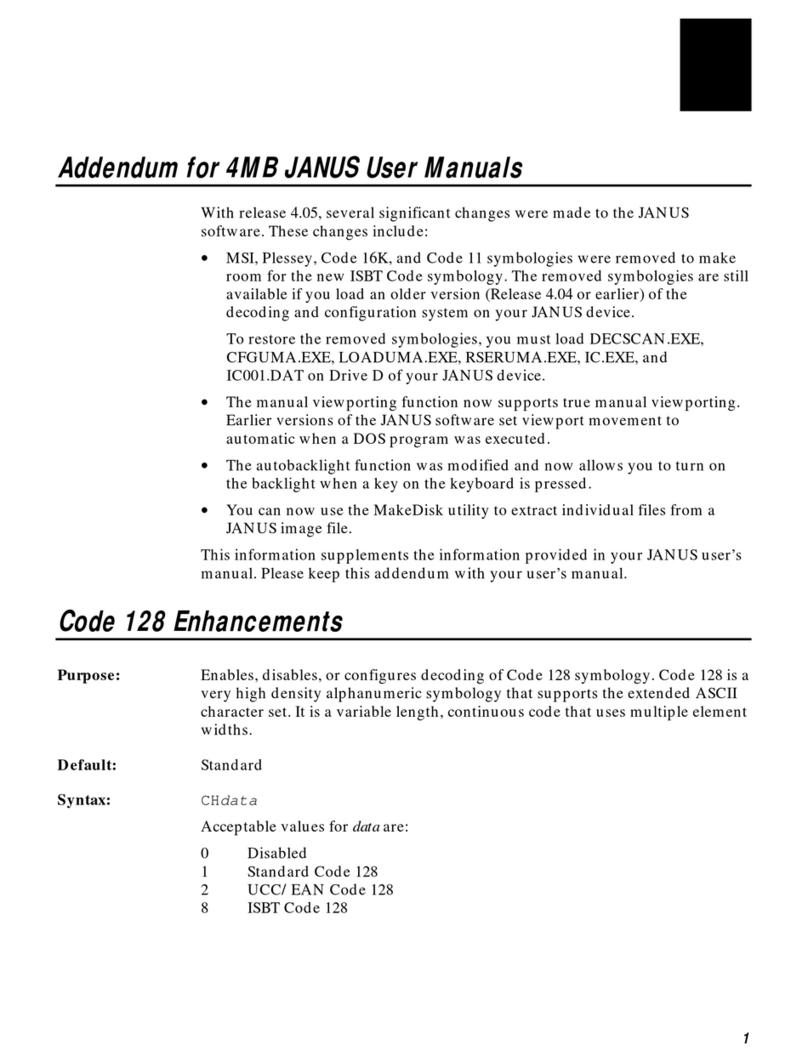Intermec Janus 2010 Installation and operating instructions