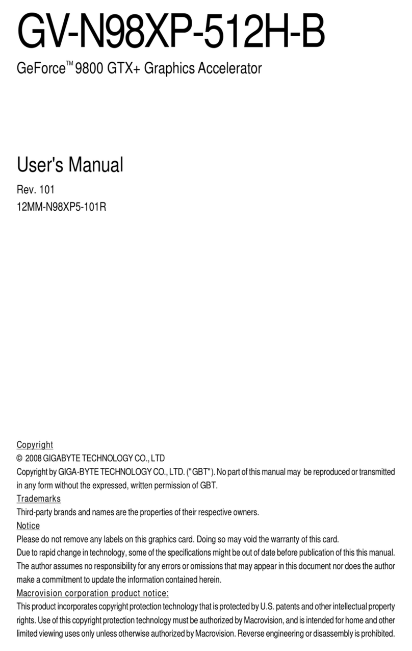 Gigabyte GV-N98XP-512H-B user manual