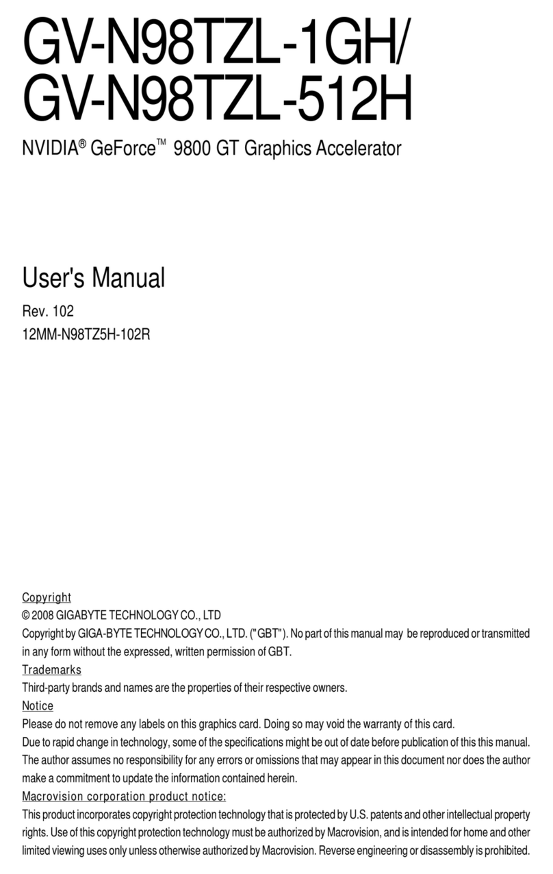 Gigabyte GV-N98TZL-1GH User manual
