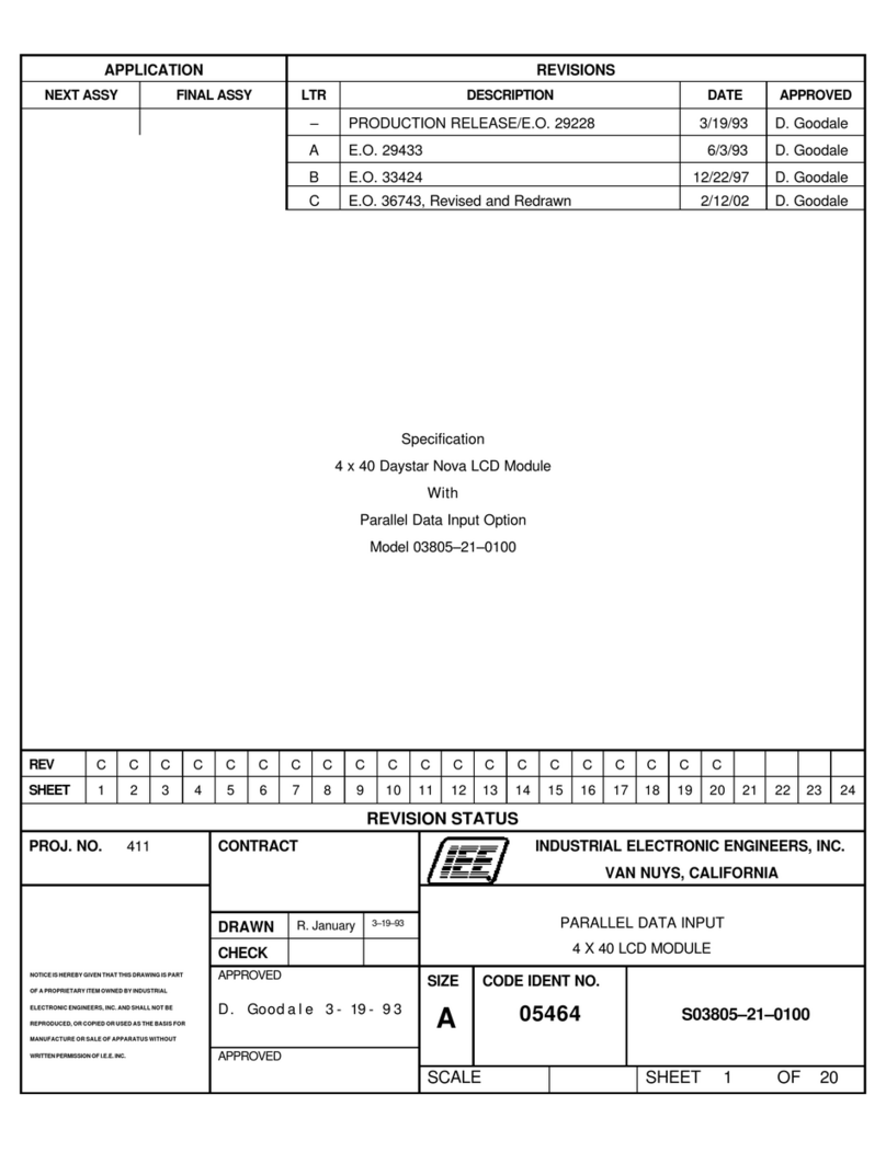 IEE 03805-21-0100 User manual
