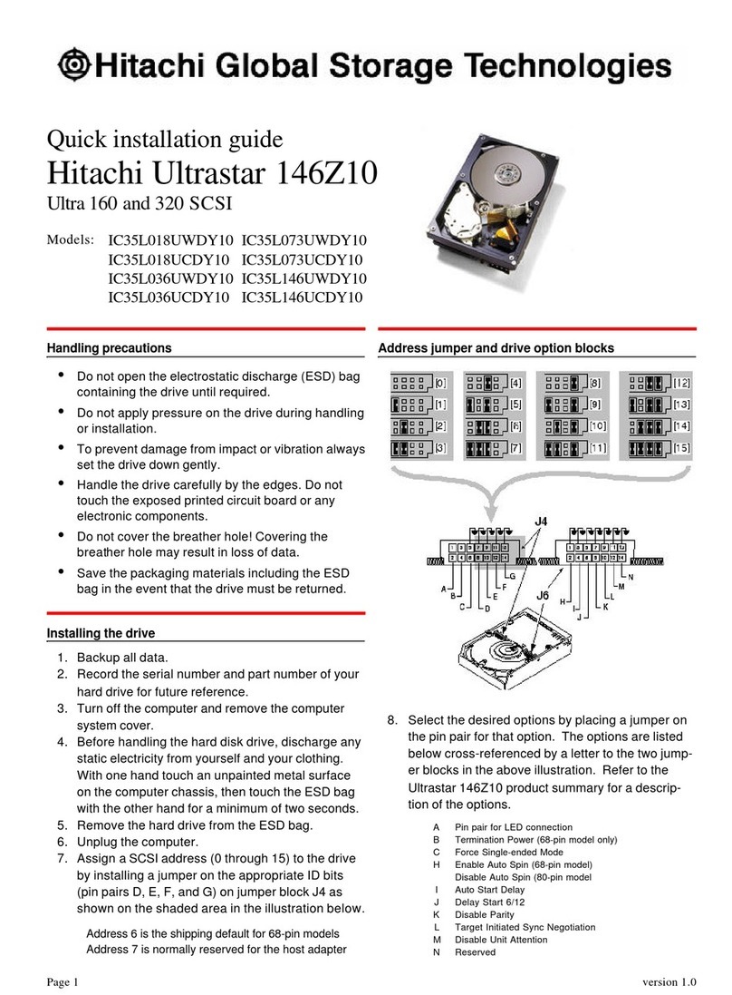 Hitachi Ultrastar 146Z10 User manual Hitachi Ultrastar 146Z10 User manual