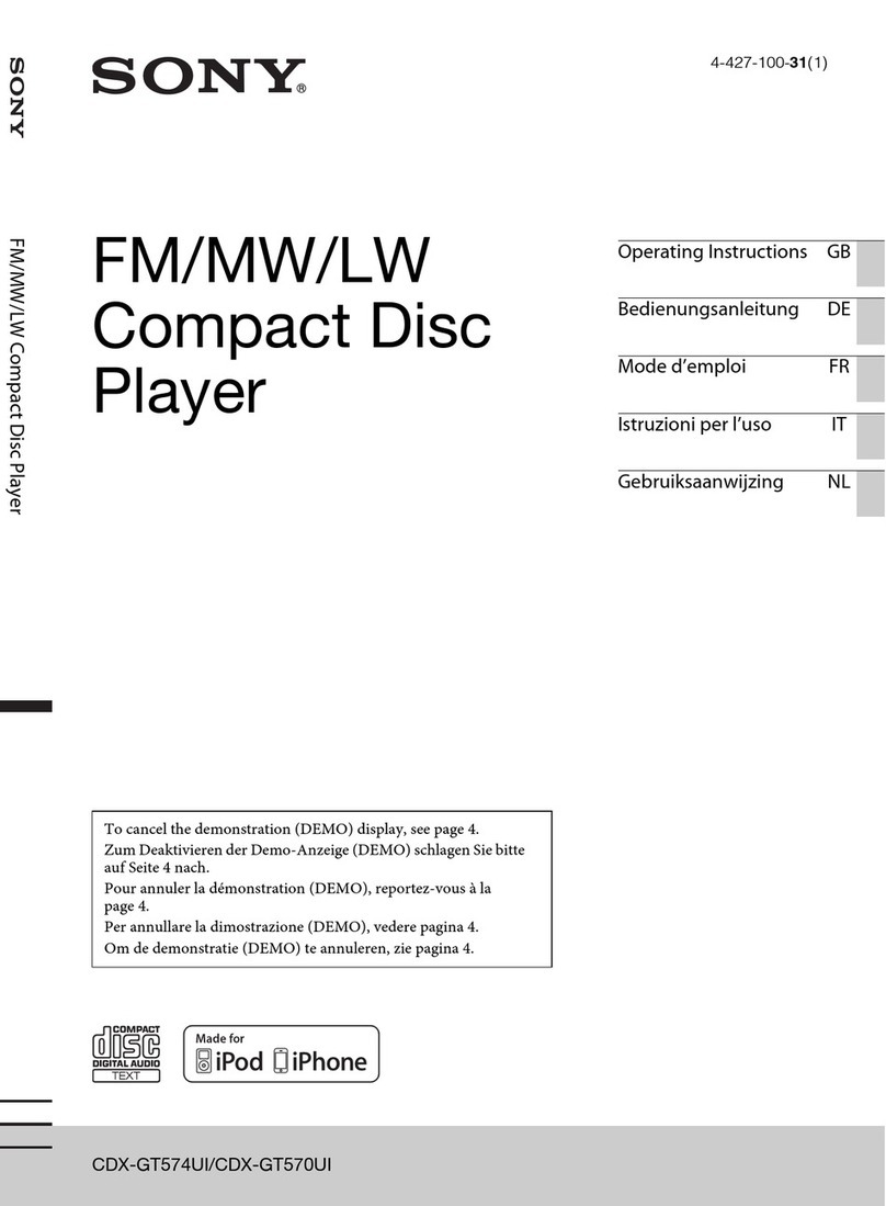 Sony CDX-GT570UI operating instructions