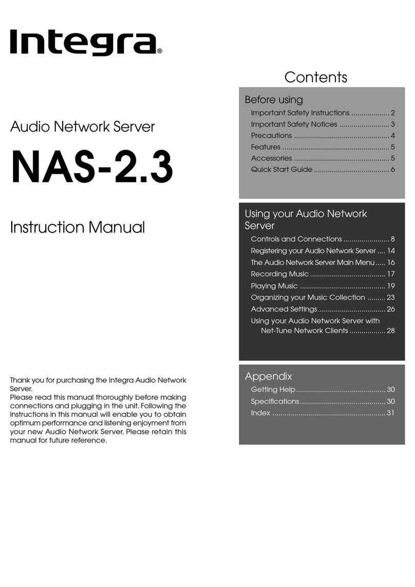 Integra NAS-2.3 instruction manual