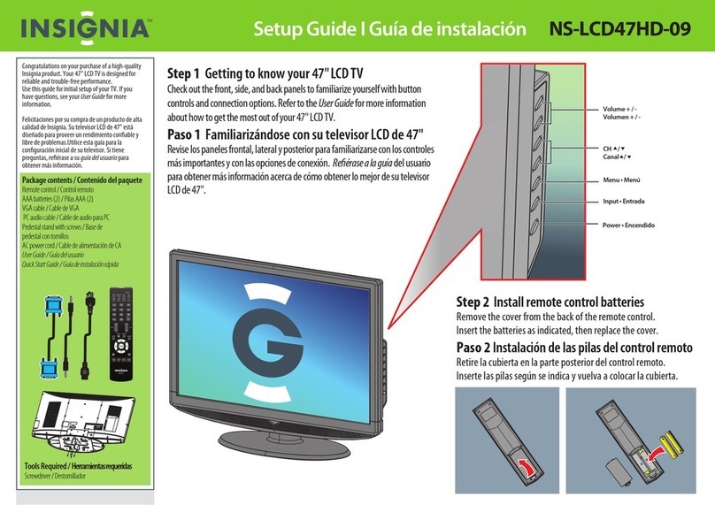 Insignia NS-LCD47HD-09 User manual