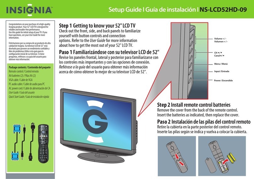Insignia NS-LCD52HD-09 User manual