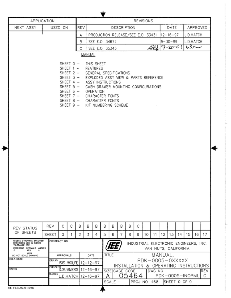 IEE PDK 005-OWG13L User manual