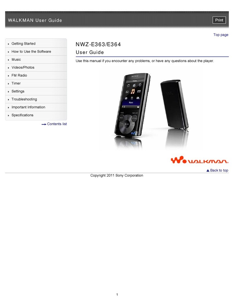 Sony NWZ-E364RED User manual