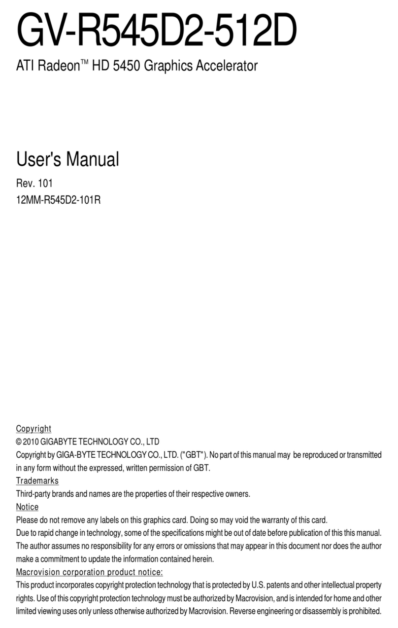 Gigabyte GV-R545D2-512D User manual