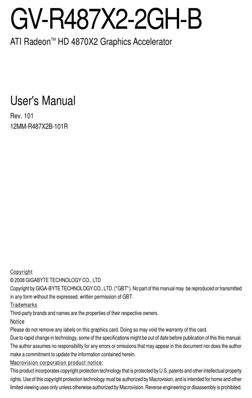 Gigabyte GV-R487X2-2GH-B User manual