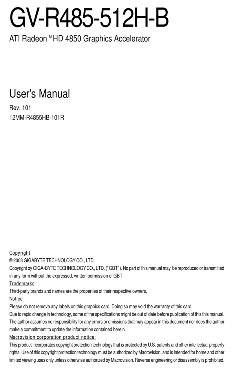 Gigabyte GV-R485-512H-B user manual Gigabyte GV-R485-512H-B user manual