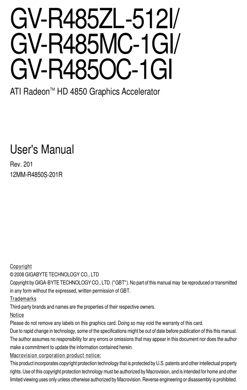 Gigabyte GV-R485MC-1GI User manual Gigabyte GV-R485MC-1GI User manual