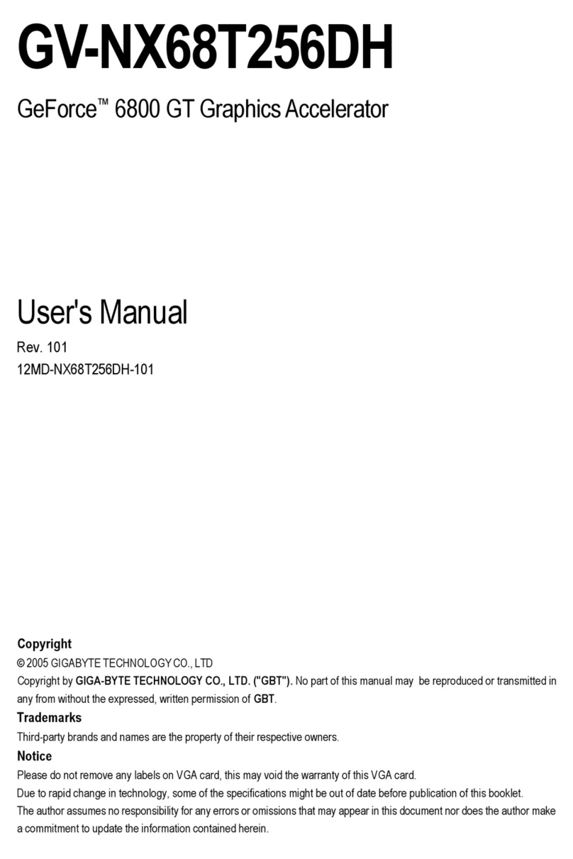 Gigabyte GV-NX68T256DH user manual