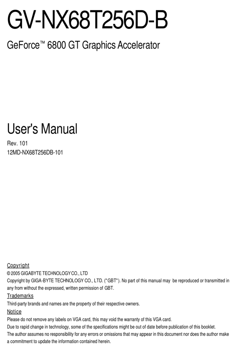 Gigabyte GV-NX68T256D-B User manual