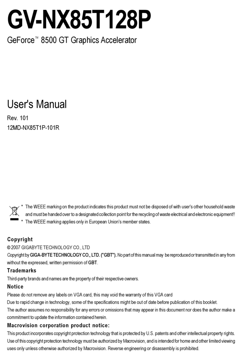 Gigabyte GV-NX85T128P user manual