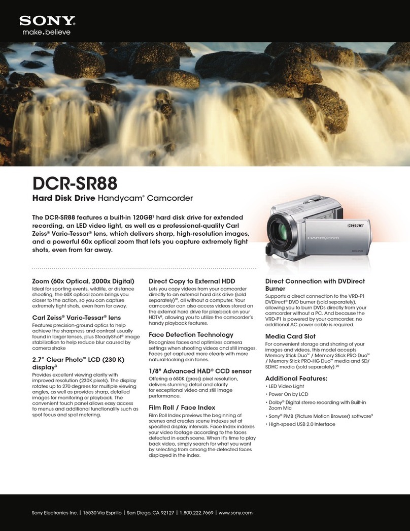 Sony Handycam DCR-SR88 User manual