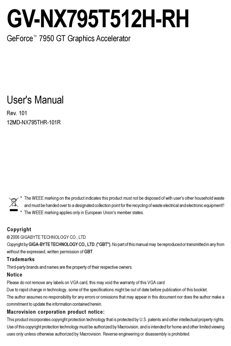 Gigabyte GV-NX795T512H-RH User manual