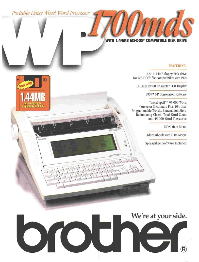 Brother WP-1700MDS Specifications