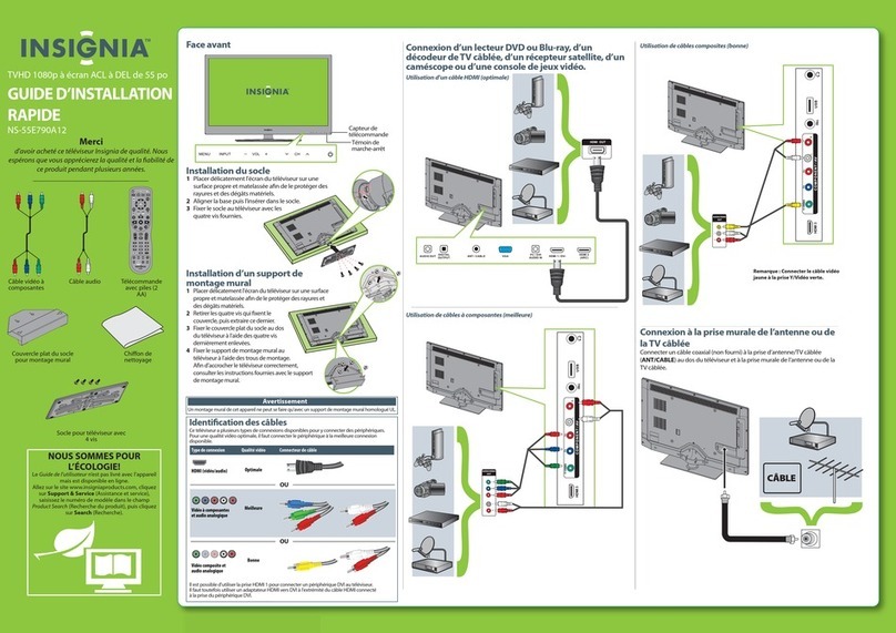Insignia NS-55E790A12 Installation and operation manual