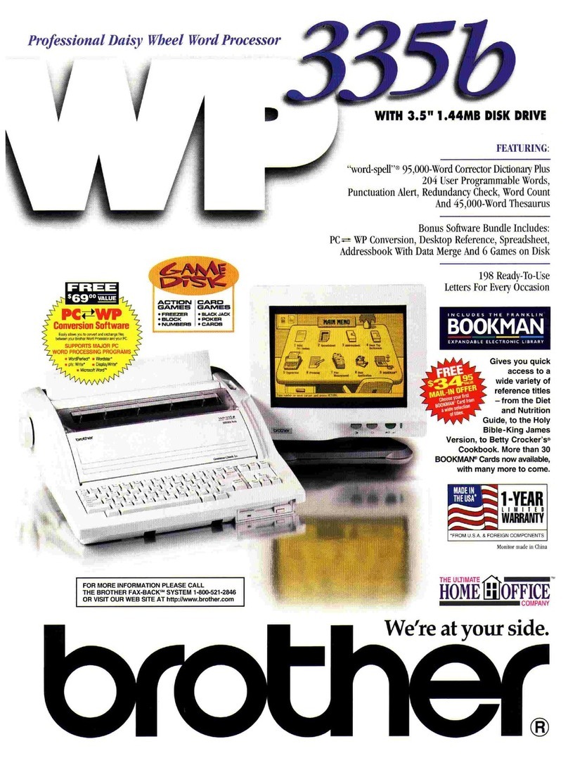Brother WP-335B User manual