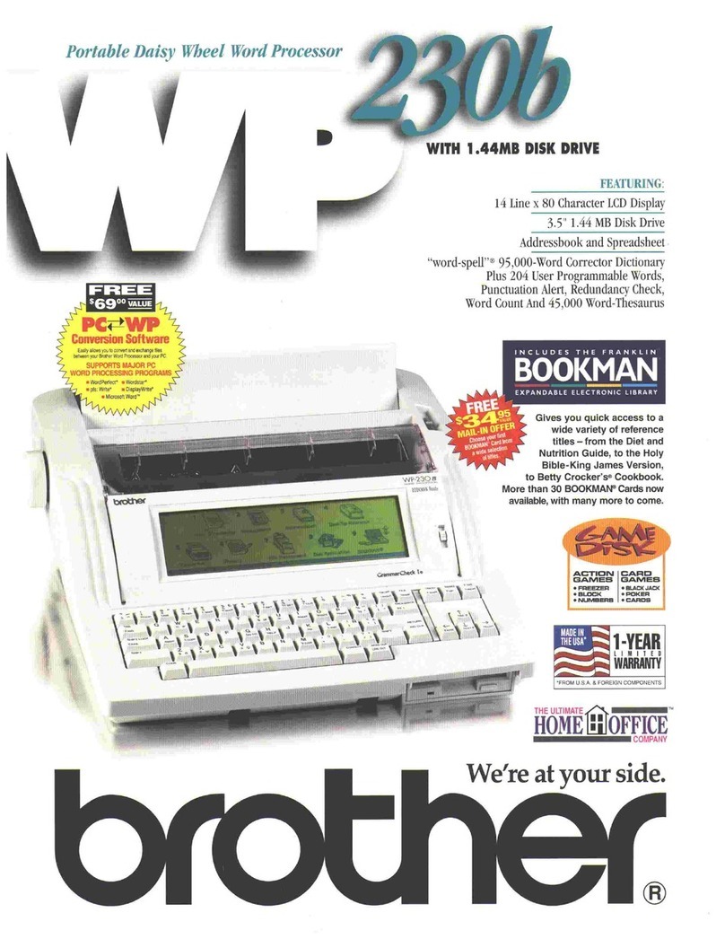 Brother WP-230B User manual