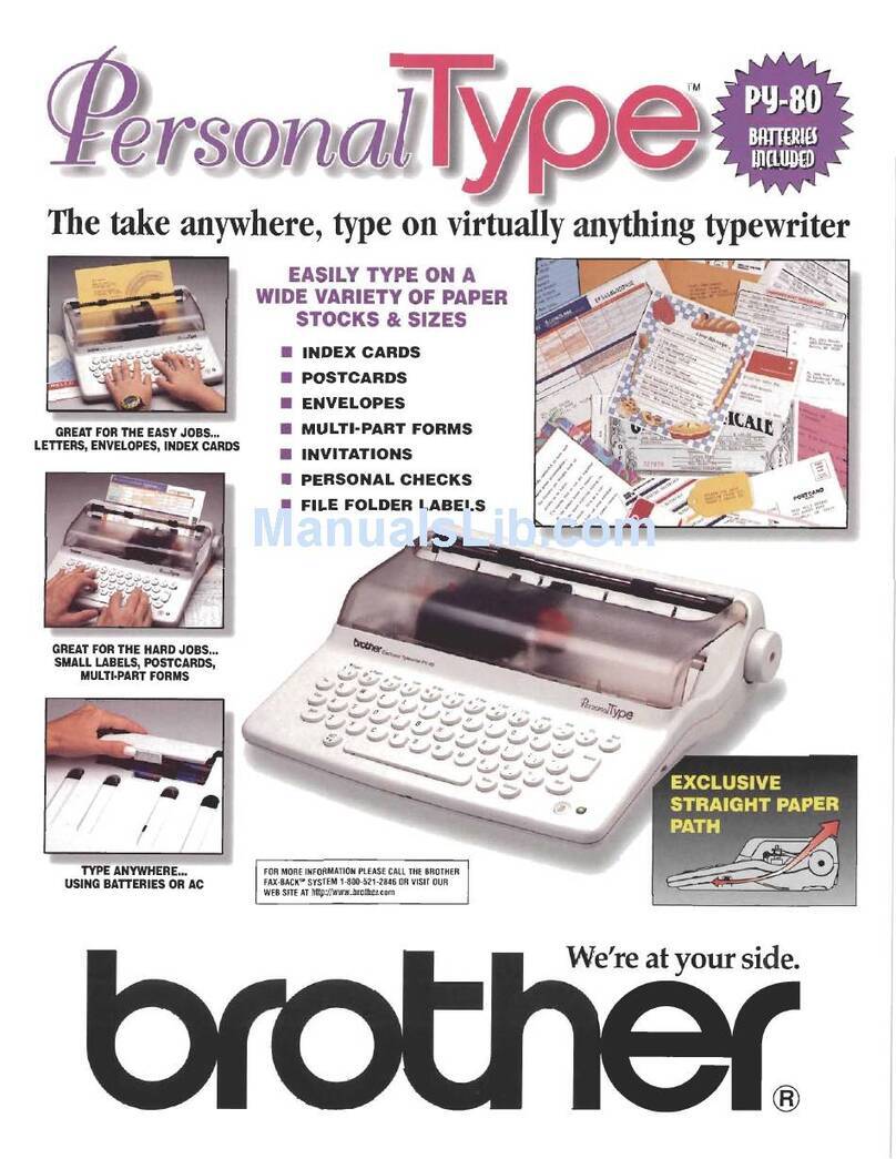Brother PersonalType PY80 User manual