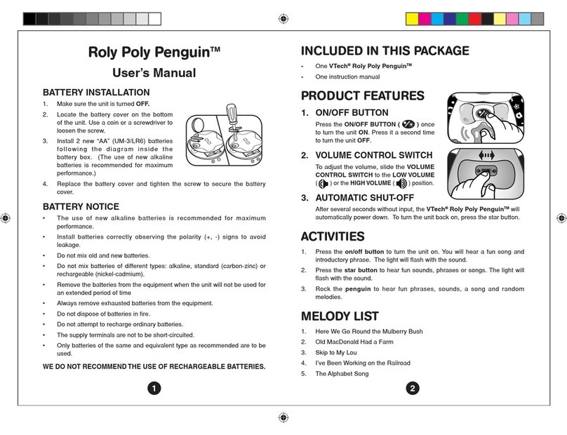V-tech Roly Poly Penguin User manual