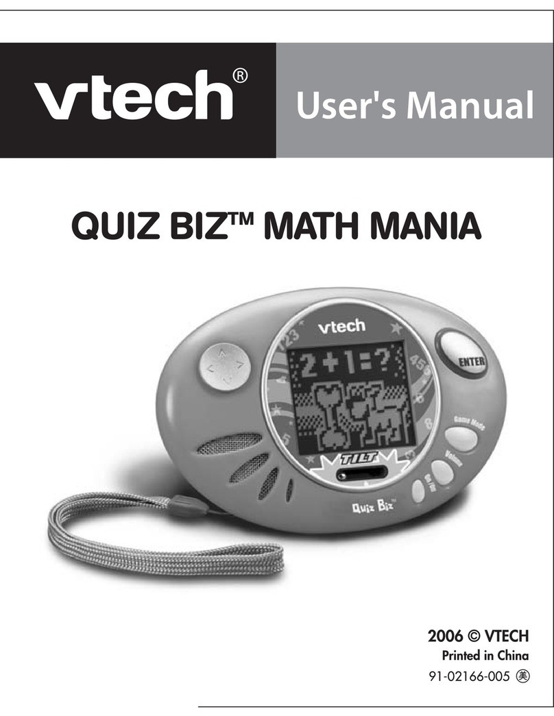 V-tech Quiz Biz Math Mania User manual