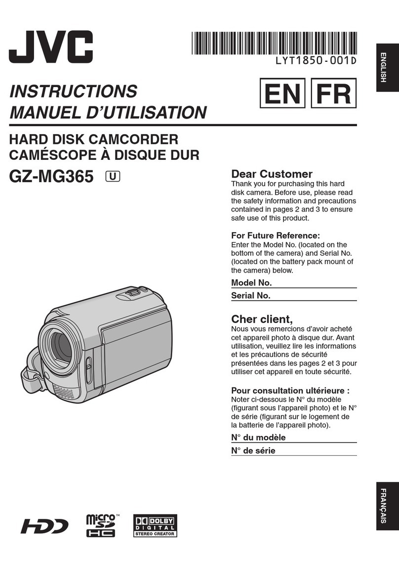 JVC GZ-MG365B - Everio Camcorder - 680 KP User manual