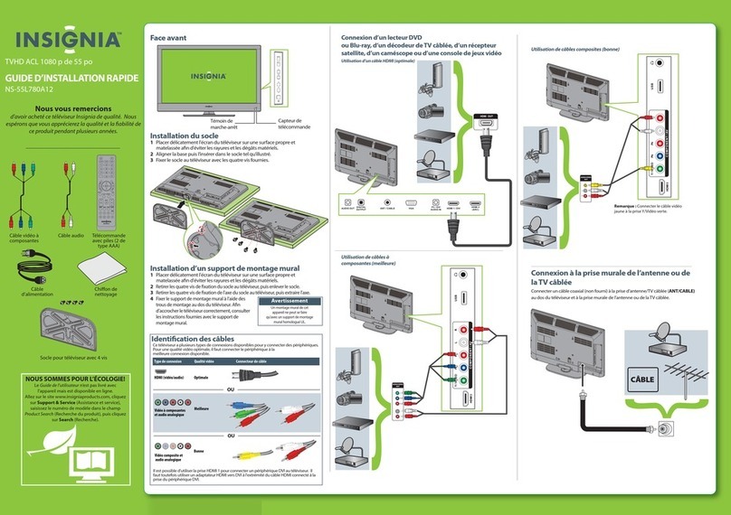 Insignia NS-55L780A12 Installation and operation manual
