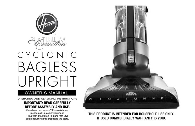 Hoover UH70015 - Platinum Collection Cyclonic Bagless Upright... owner's manual Hoover UH70015 - Platinum Collection Cyclonic Bagless Upright... owner's manual