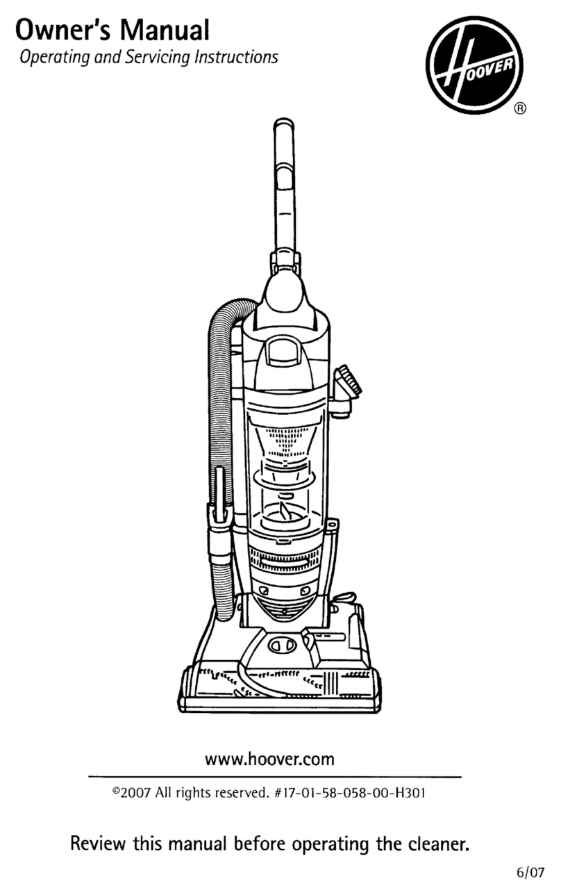 Hoover UH70035B - WindTunnel Cyclonic Upright... User manual