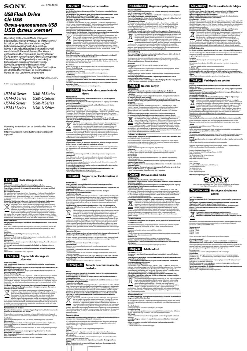 Sony USM8GM User manual