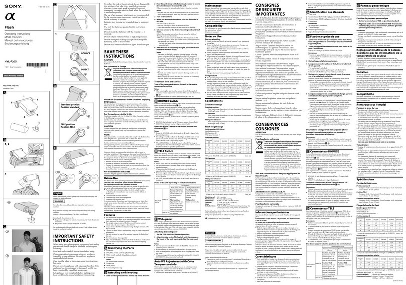 Sony HVL-F20S User manual