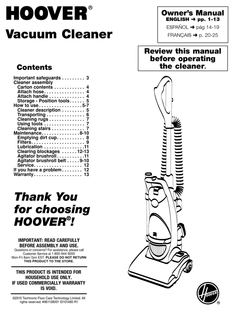 Hoover UH20060 User manual