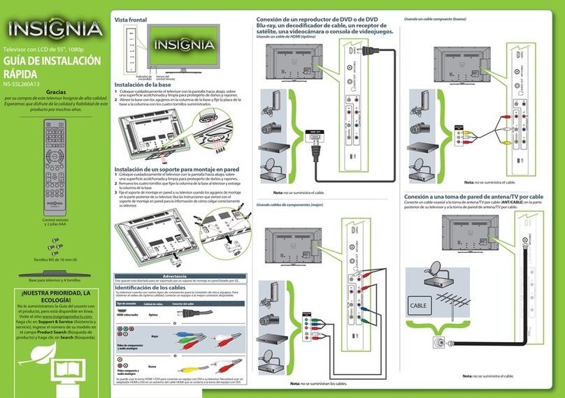 Insignia NS-55L260A13 Parts list manual