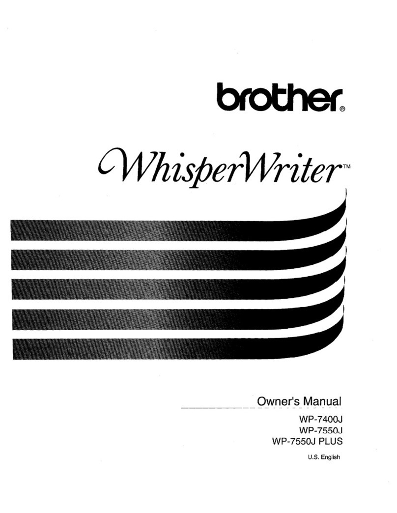 Brother WhisperWriter WP-7550J User manual