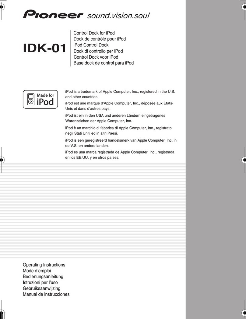 Pioneer IDK-01 - Universal iPod Dock User manual