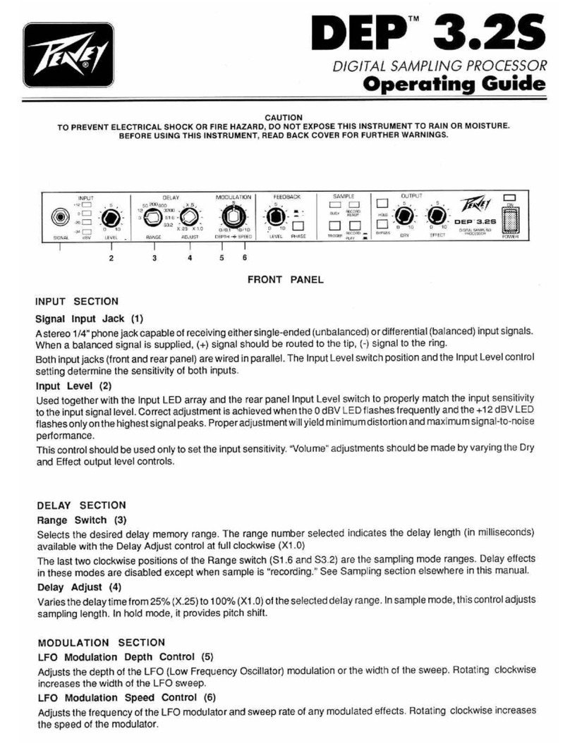 Peavey DEP 3.2S user guide