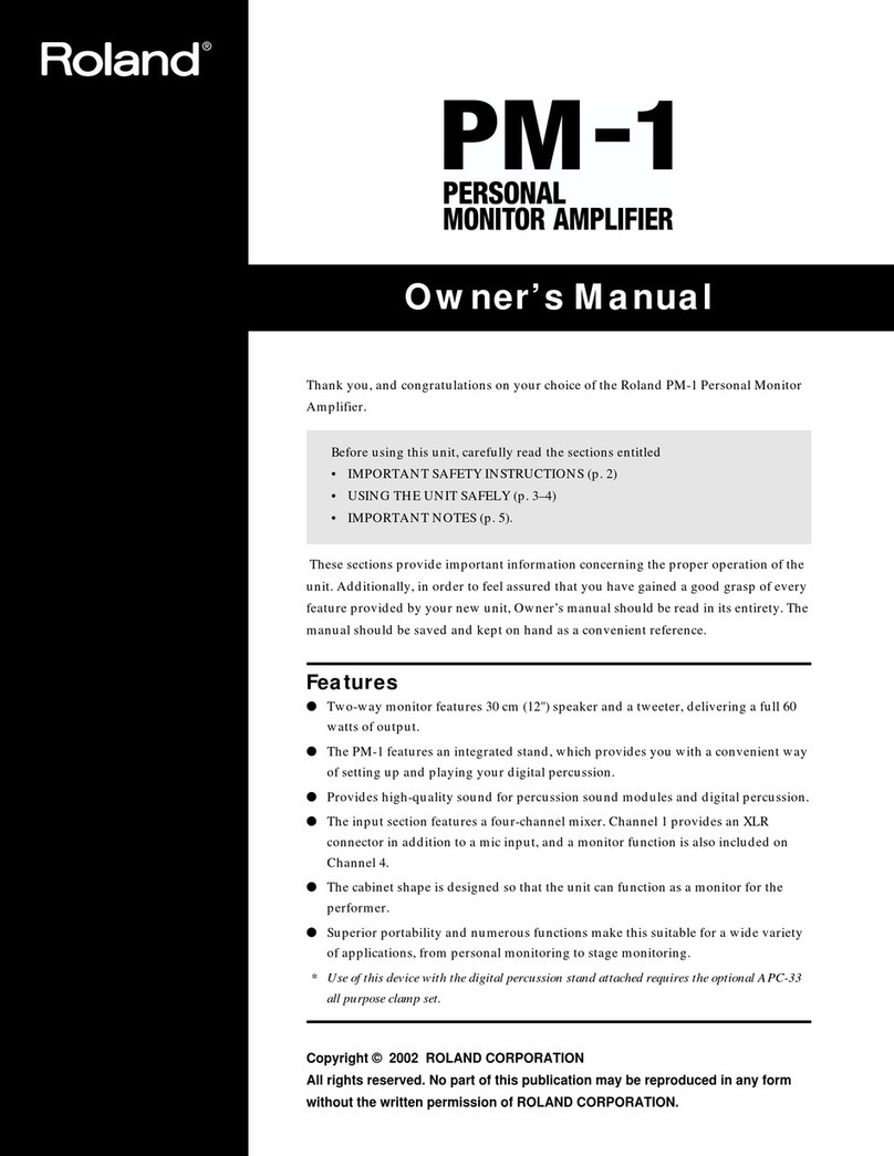 Roland PM-1 User manual