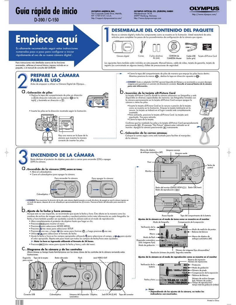 Olympus D-390 - 2 MP Digital Camera User manual